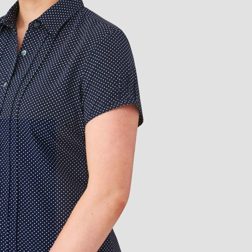 2173 - Womens City Collection Spot Short Sleeve Top