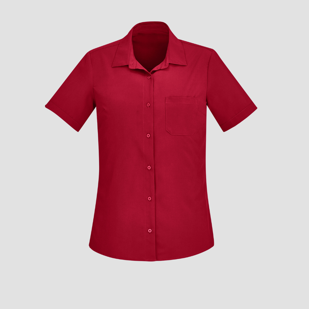 CS947LS - Womens Fashion Biz Florence Plain Short Sleeve Shirt