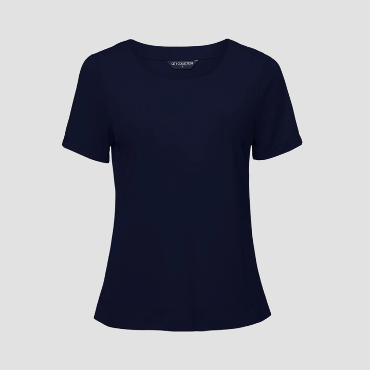 2291 - Womens City Collection Smart Knit Short Sleeve Top