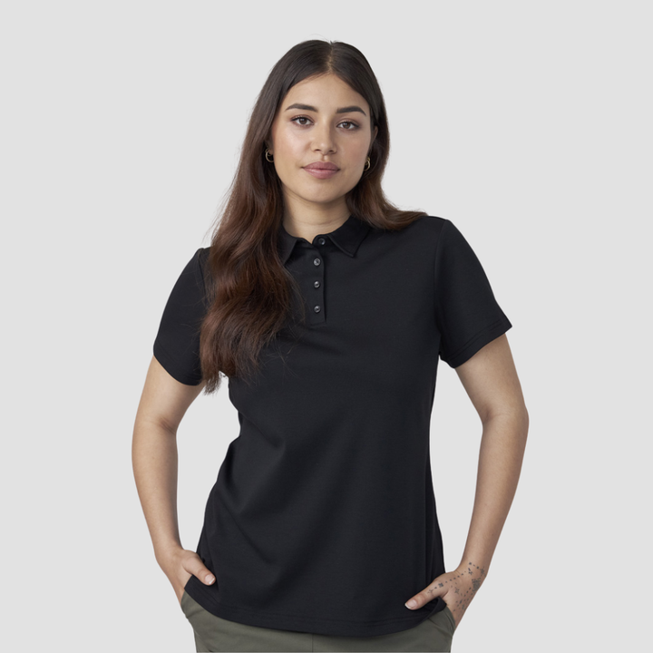 P515LS - Womens Fashion Biz Lotus Short Sleeve Polo