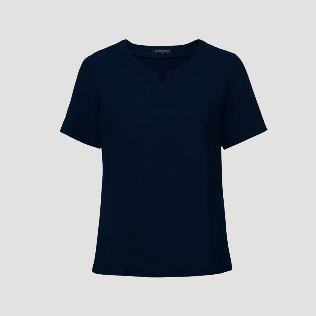 2299 - Womens City Collection Knit Woven Top