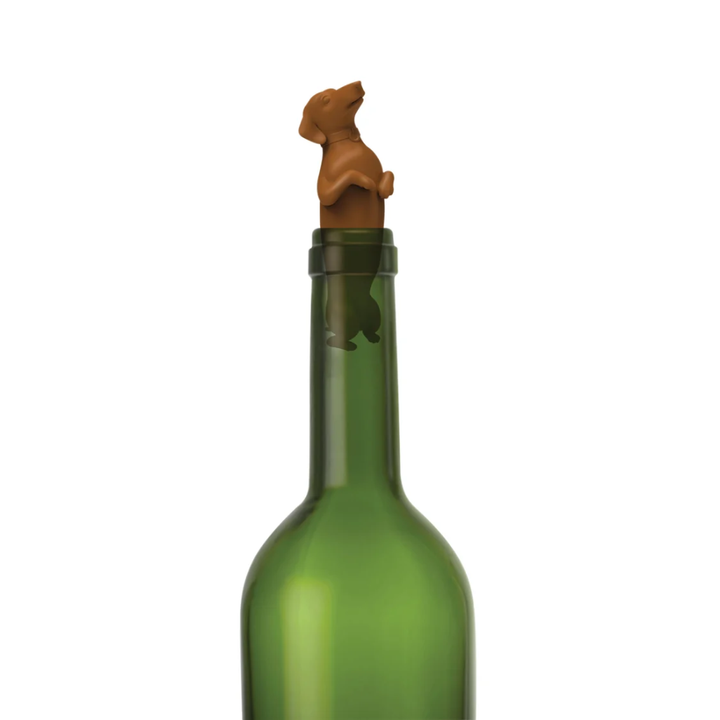 Fred Winer Dog Bottle Stopper Brown