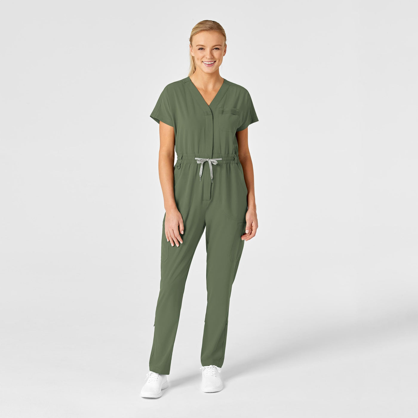 Womens Wonderwink Renew Zip Front Jumpsuit