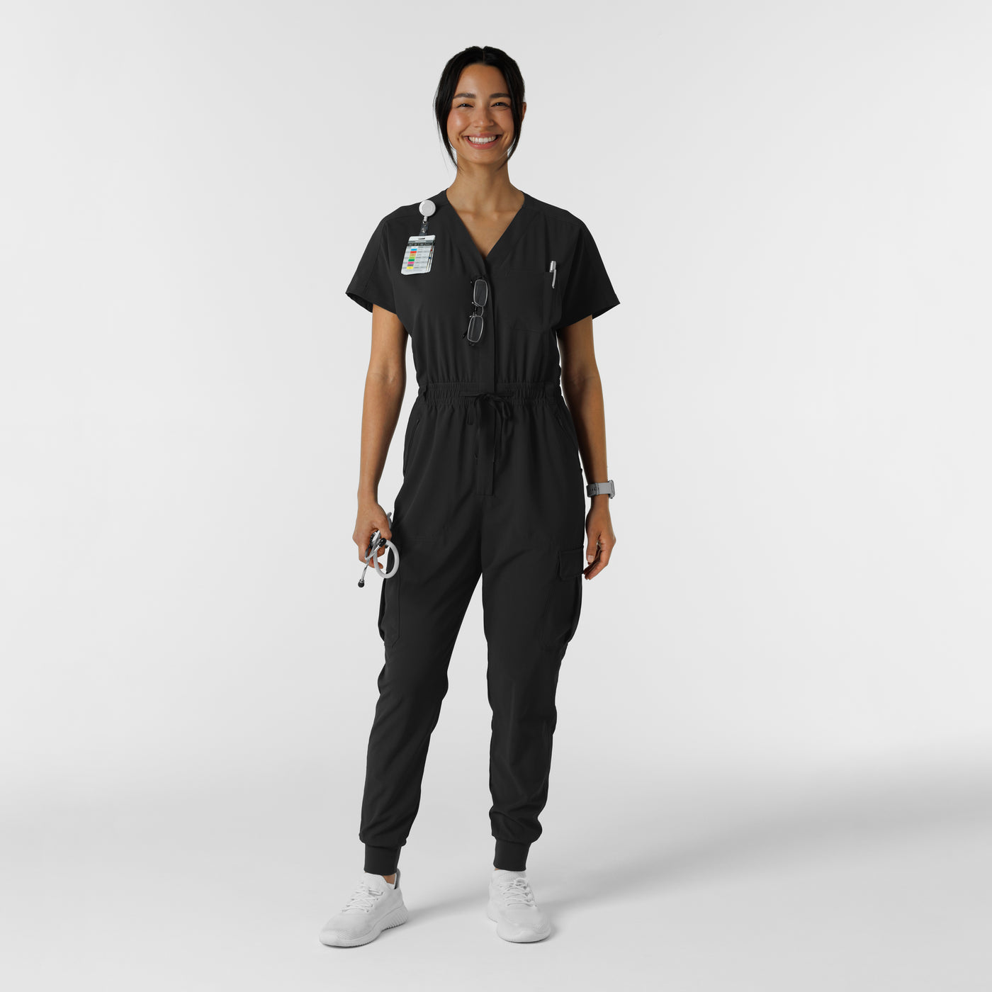 Womens Wonderwink Renew Cargo Jogger Jumpsuit