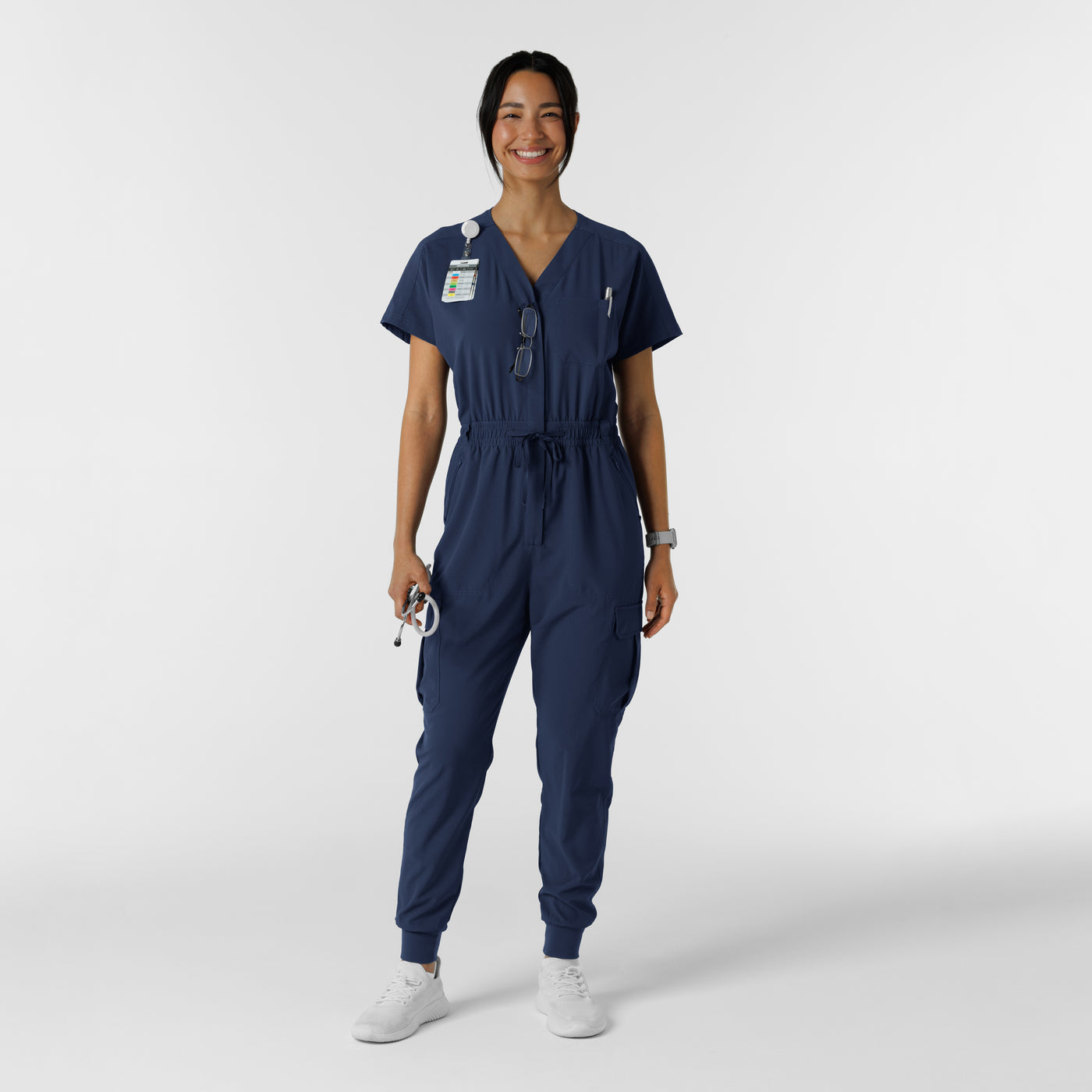 Womens Wonderwink Renew Cargo Jogger Jumpsuit