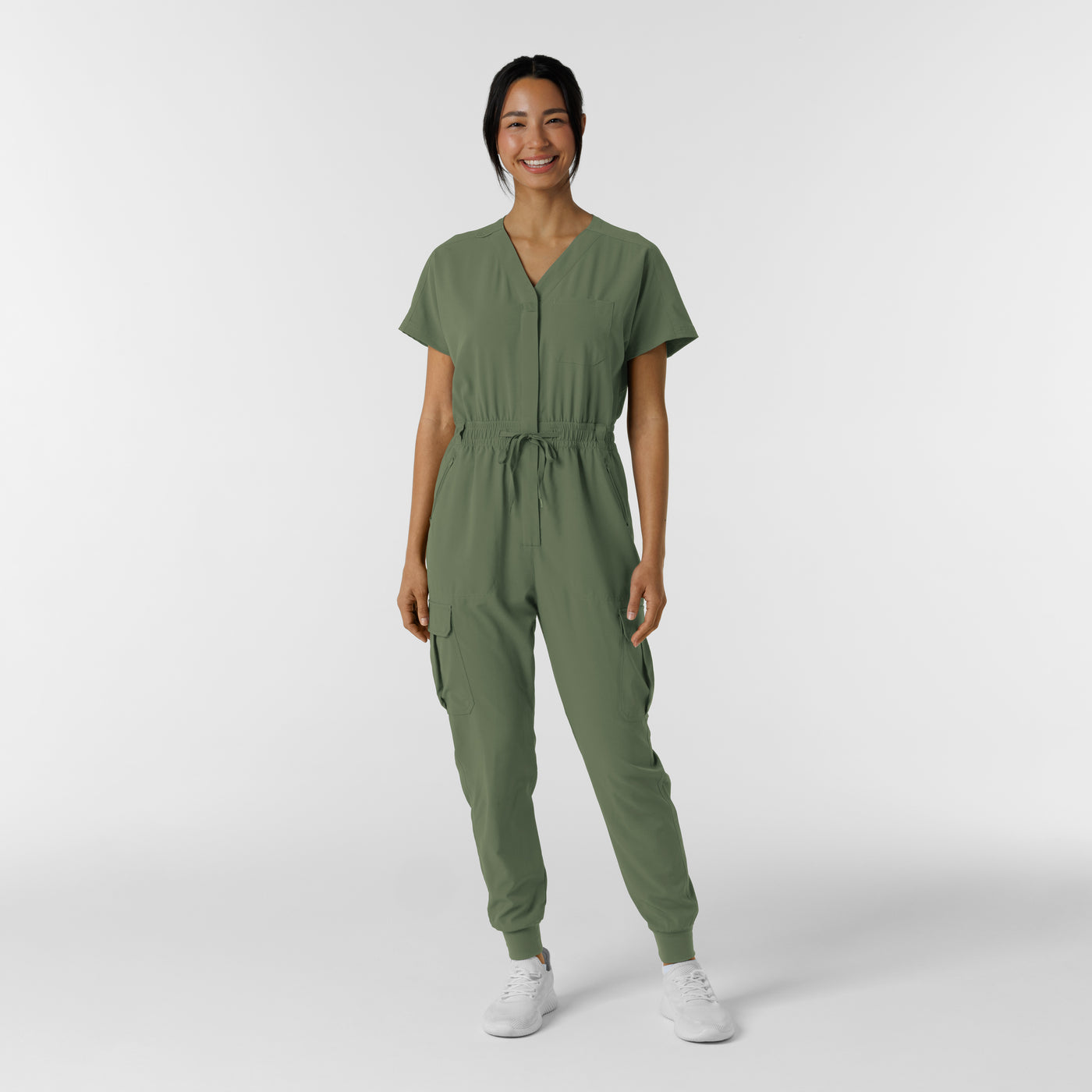 Womens Wonderwink Renew Cargo Jogger Jumpsuit