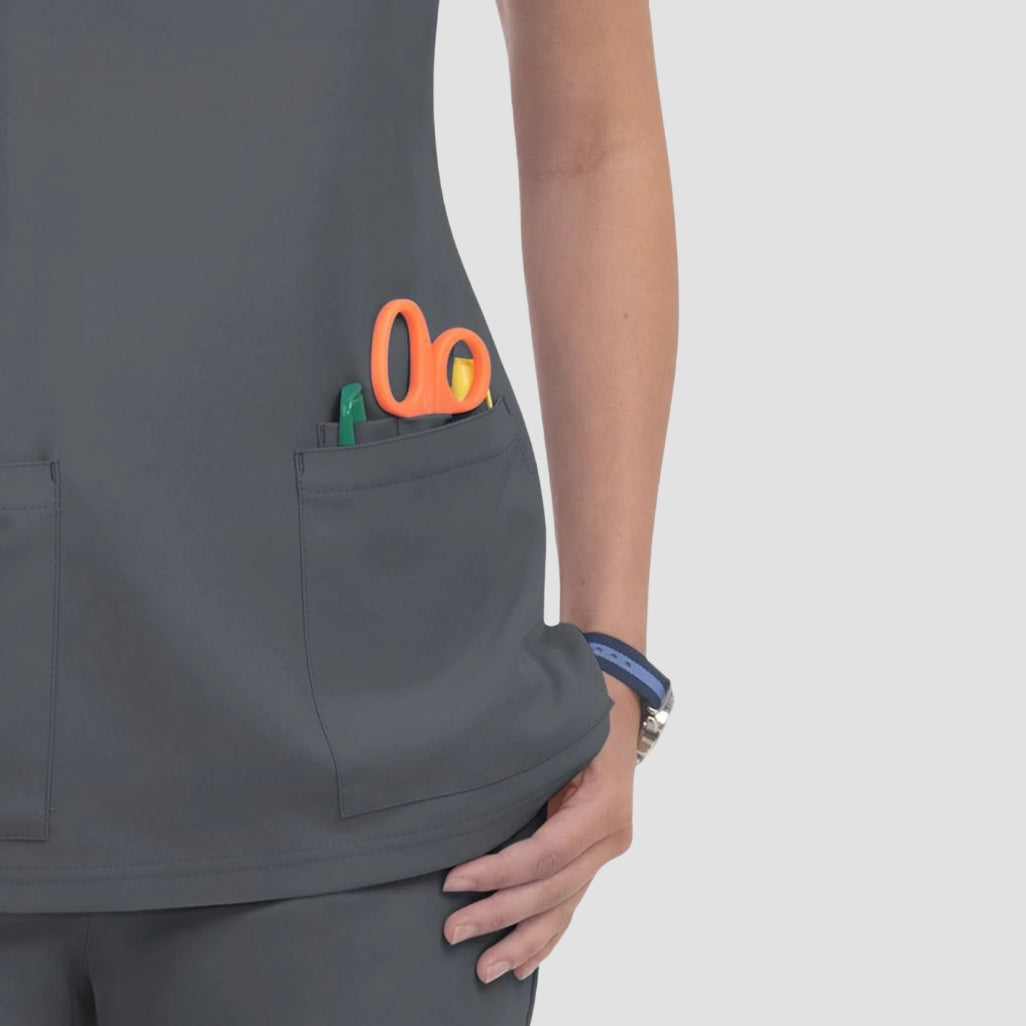 C101 - Womens Koi Cureology Cardi Scrub Top