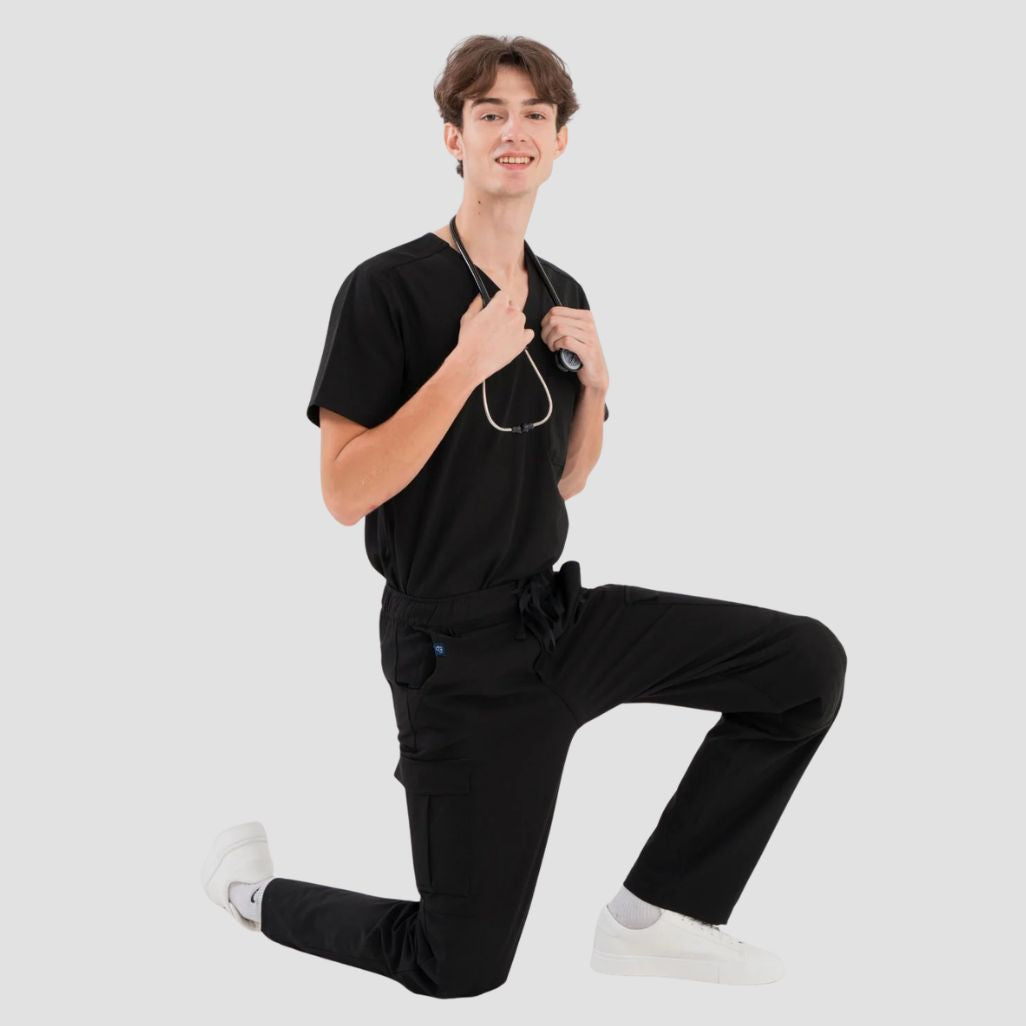 Dr Woof Mens VetCore™ Vet Med Cargo Scrub Pants with GENU™ Removable Knee Protection