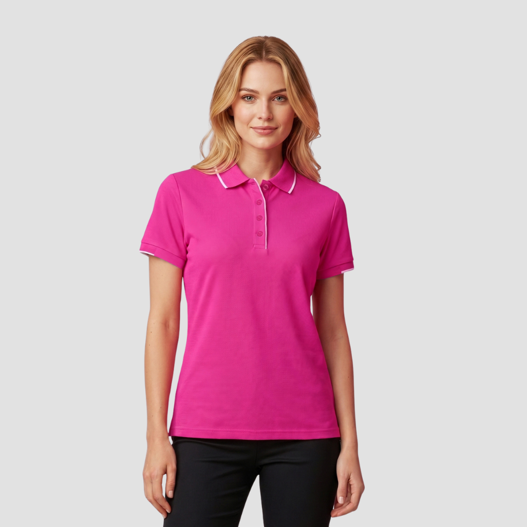 CST313LS - Womens Bizcare Pink Polo
