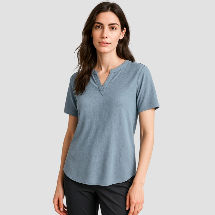 RU568LS - Womens Fashion Biz Ruché Short Sleeve Shirt