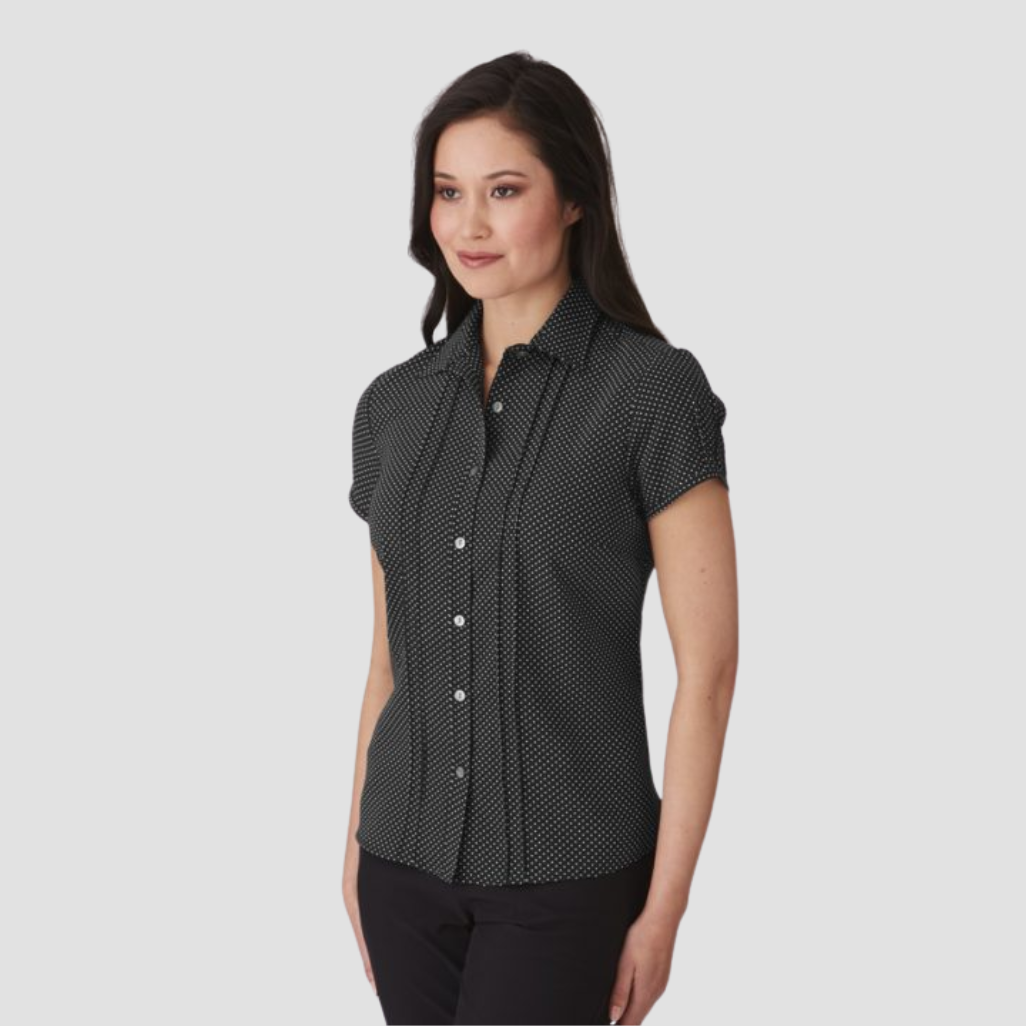 2173 - Womens City Collection Spot Short Sleeve Top