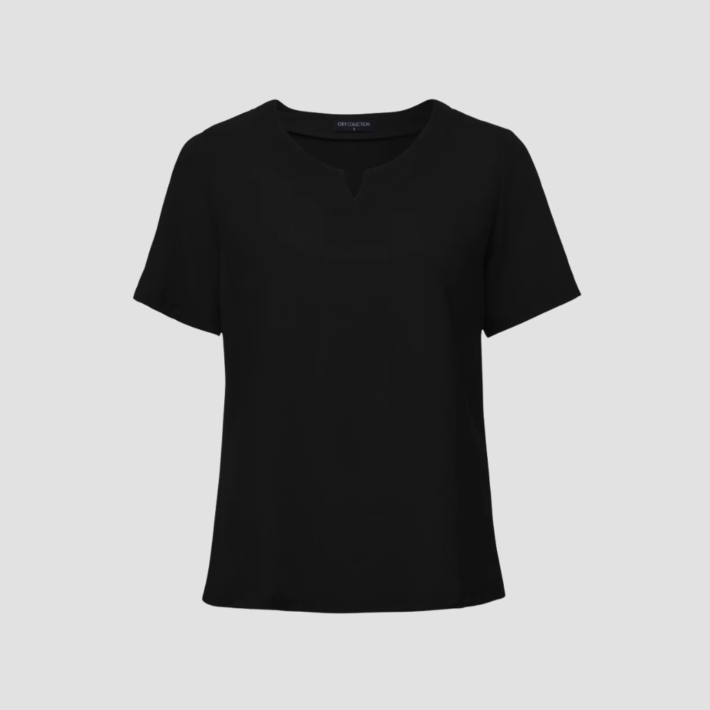 2299 - Womens City Collection Knit Woven Top