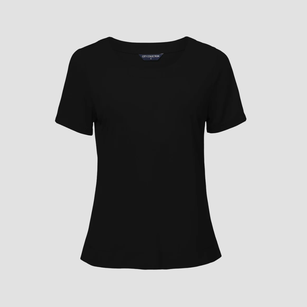 2291 - Womens City Collection Smart Knit Short Sleeve Top