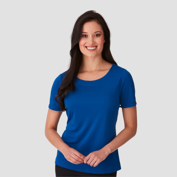 2291 - Womens City Collection Smart Knit Short Sleeve Top