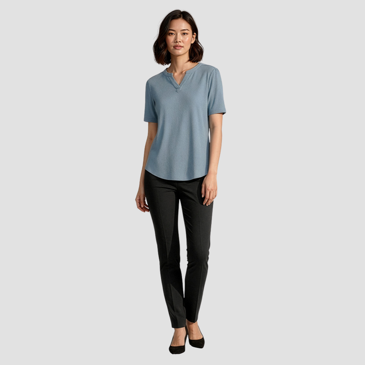 RU568LS - Womens Fashion Biz Ruché Short Sleeve Shirt