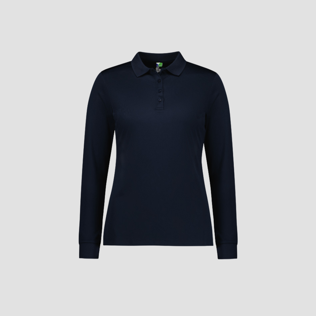 P206LL - Womens Fashion Biz Action Long Sleeve Polo