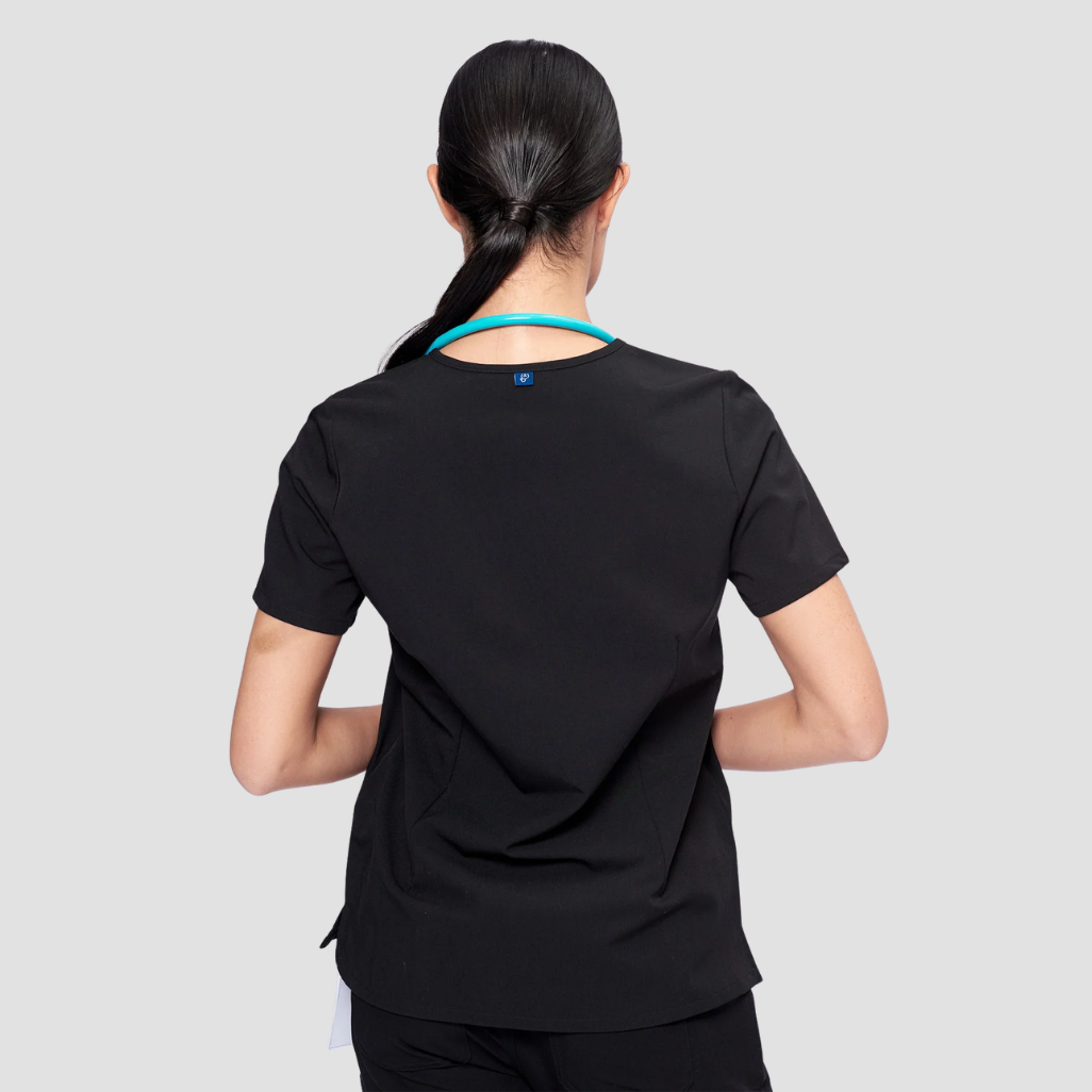 Womens Dr Woof 3-Pocket Scrub Top