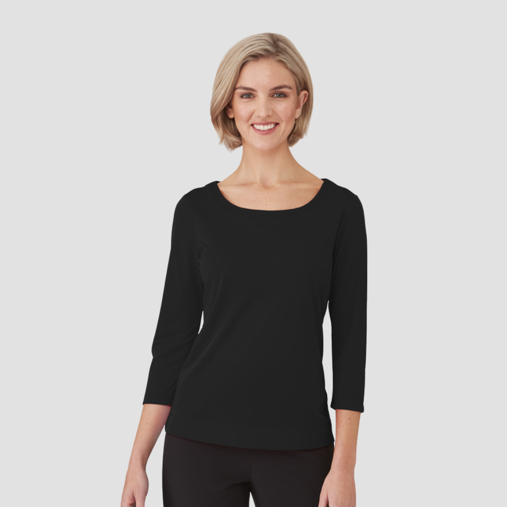 2290 - Womens City Collection Smart Knit 3/4 Sleeve Top