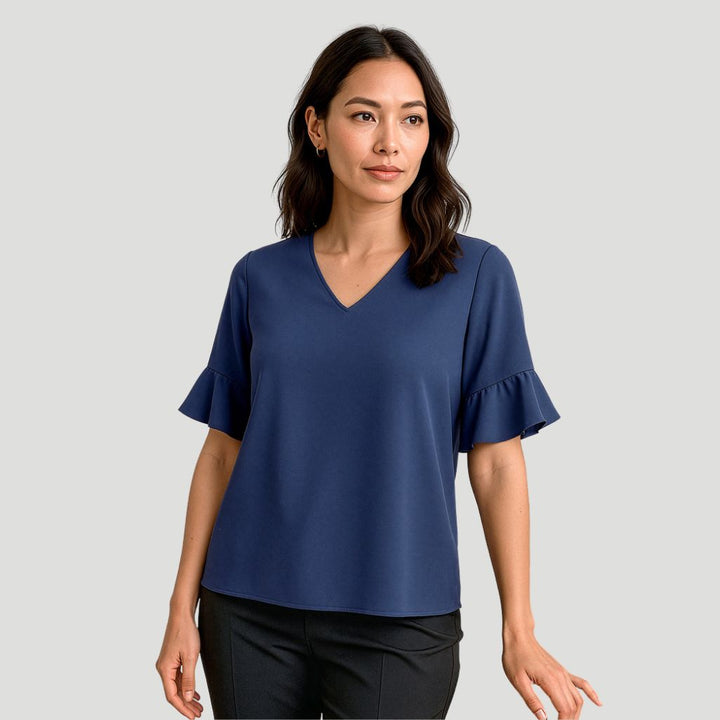 RB966LS - Womens Fashion Biz Aria Fluted Sleeve Blouse
