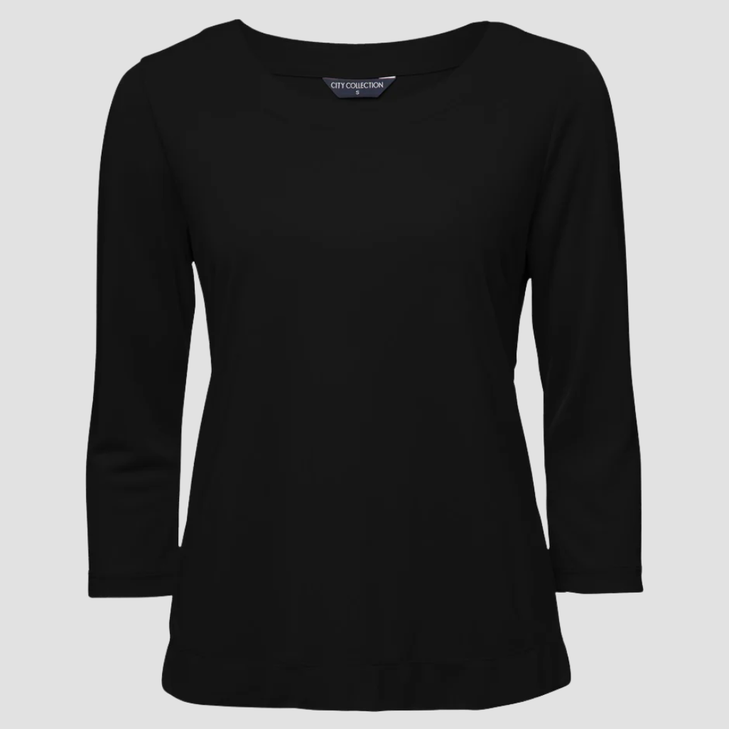 2290 - Womens City Collection Smart Knit 3/4 Sleeve Top