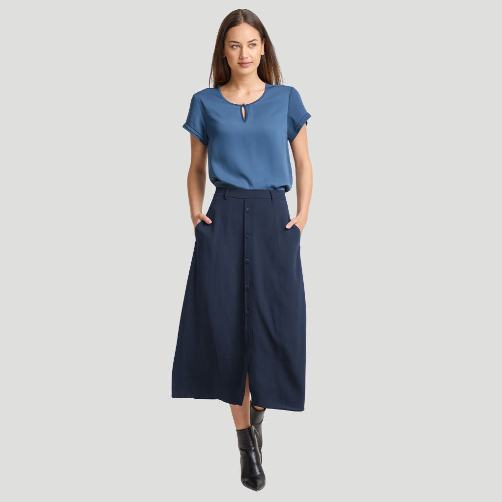 RU569LS - Womens Fashion Biz Evelyn Short Sleeve Blouse