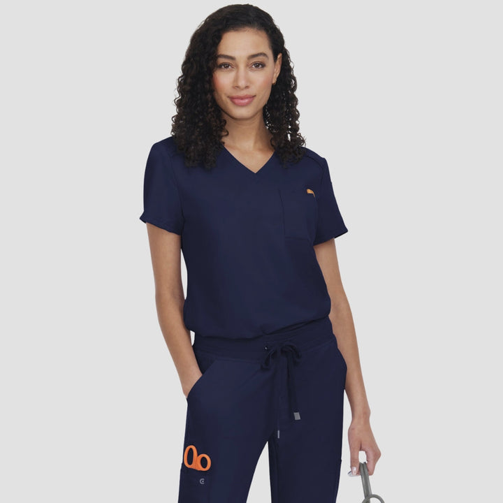 C100 - Womens Koi Cureology Aura Scrub Top