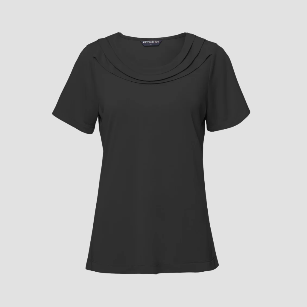 2227 - Womens City Collection Eva Short Sleeve Top