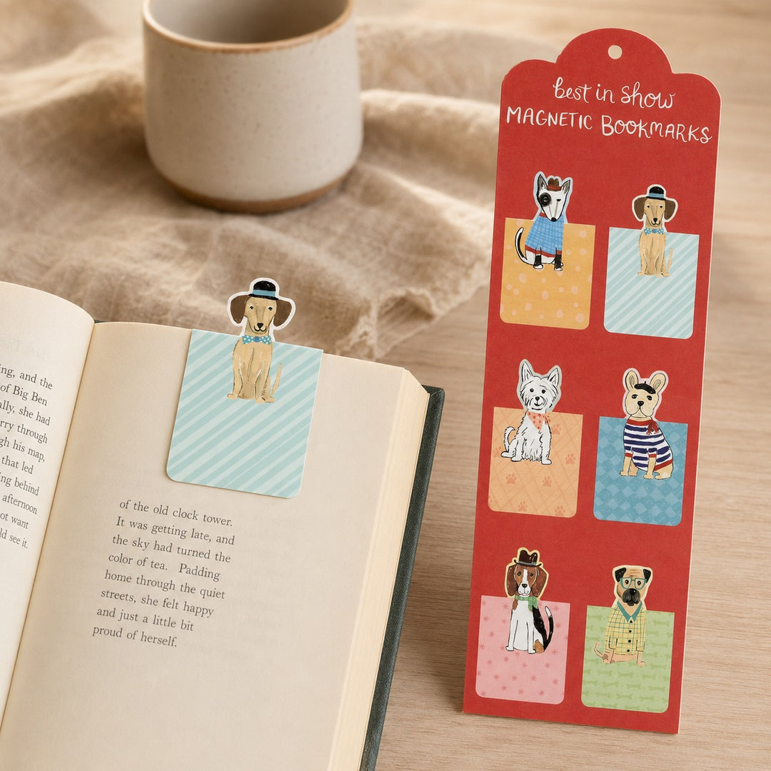 Galison Best In Show Magnetic Bookmarks 6pcs Set Multi-Coloured