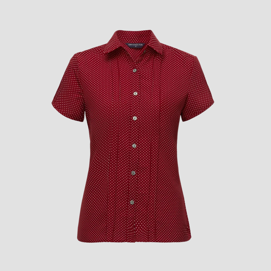 2173 - Womens City Collection Spot Short Sleeve Top