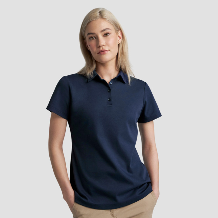 P515LS - Womens Fashion Biz Lotus Short Sleeve Polo
