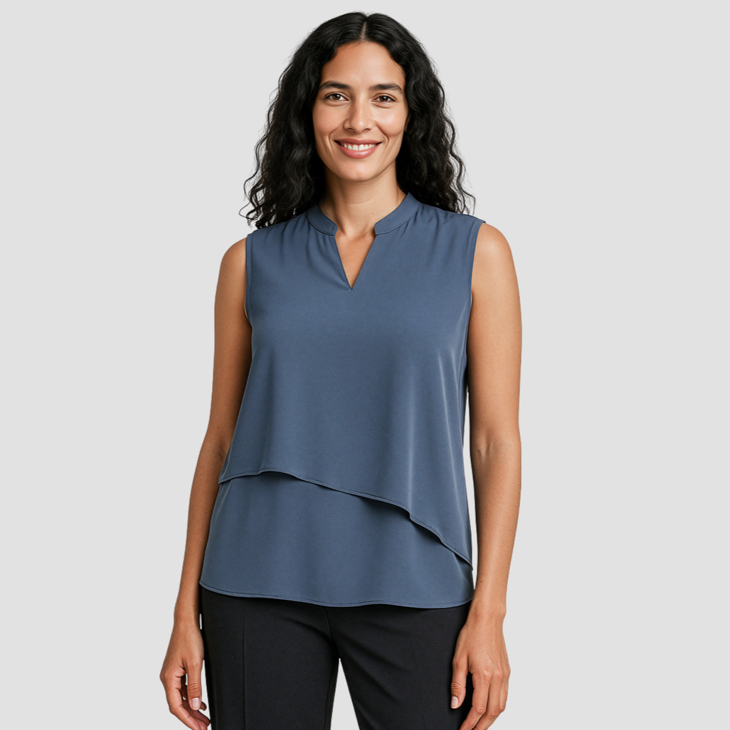RB260LN - Womens Fashion Biz Seville Sleeveless Layered Blouse