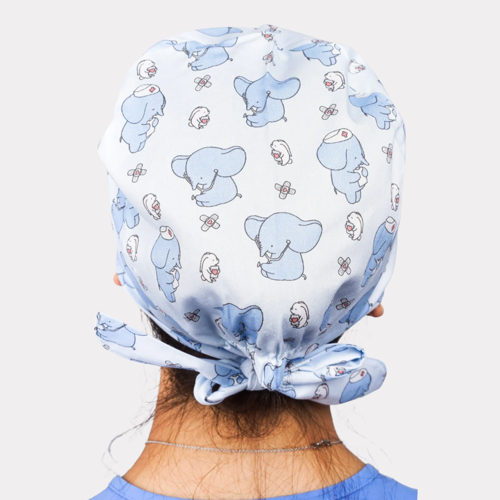 Dr Woof Scrub Cap - Little Eleph Scrub Cap