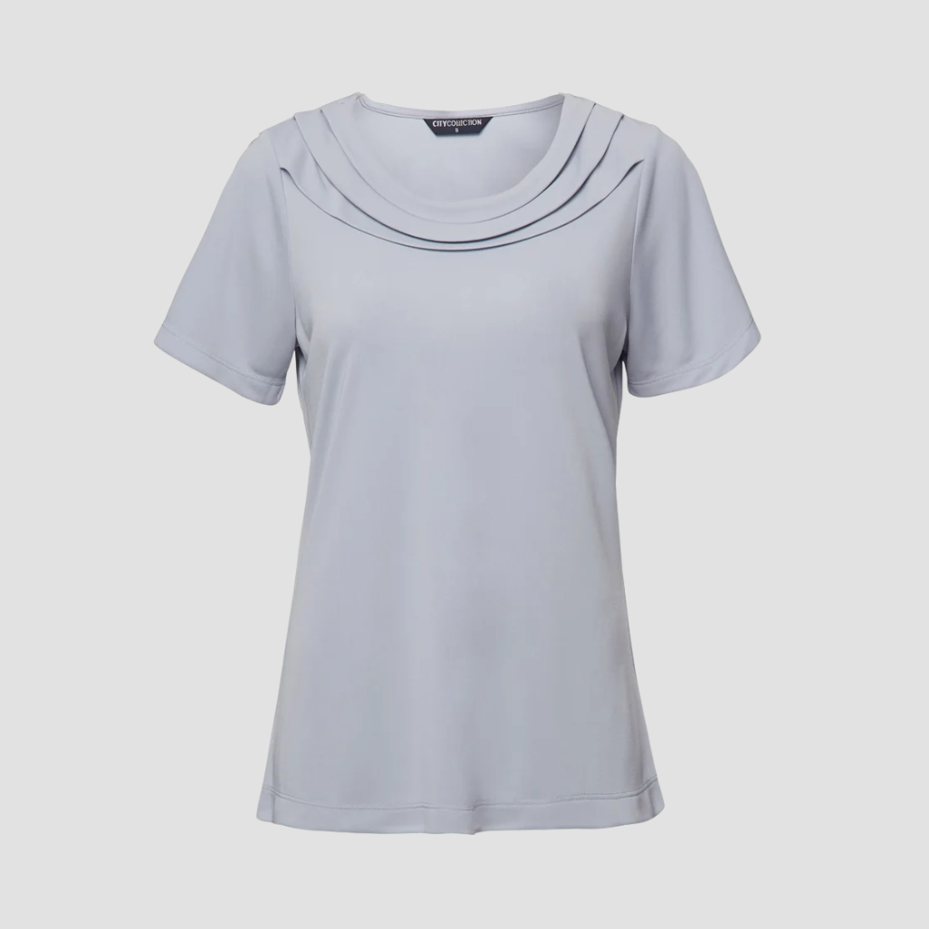 2227 - Womens City Collection Eva Short Sleeve Top
