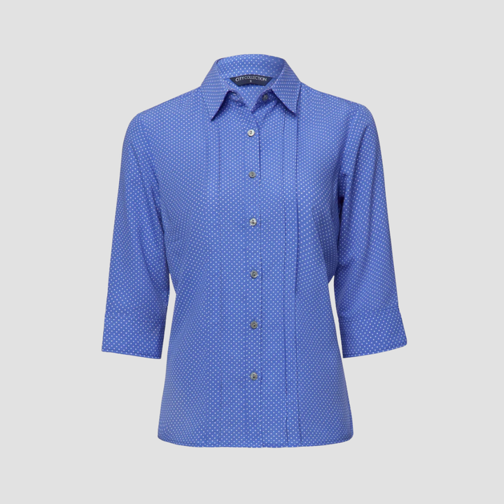 2172 - Womens City Collection Spot 3/4 Sleeve Top