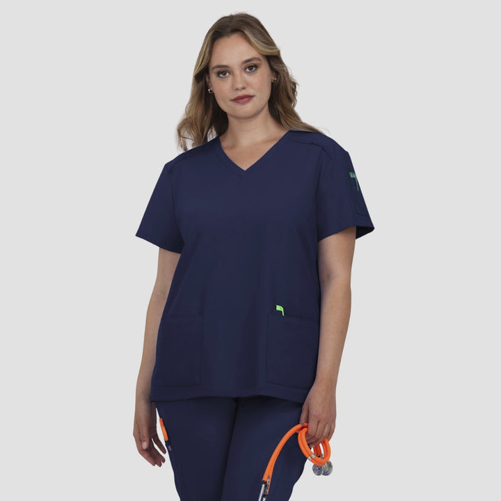 C101 - Womens Koi Cureology Cardi Scrub Top