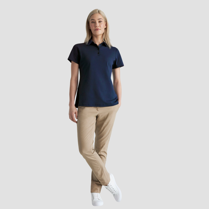 P515LS - Womens Fashion Biz Lotus Short Sleeve Polo