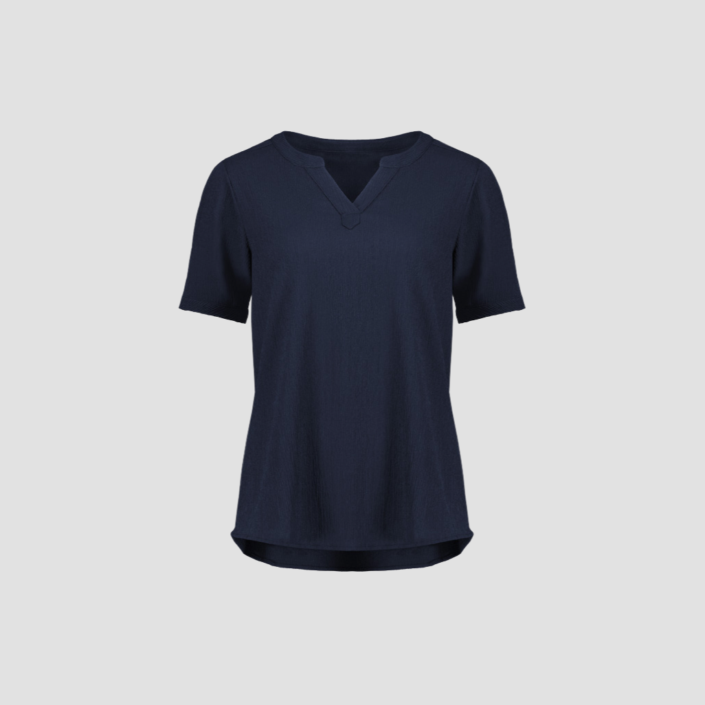 RU568LS - Womens Fashion Biz Ruché Short Sleeve Shirt