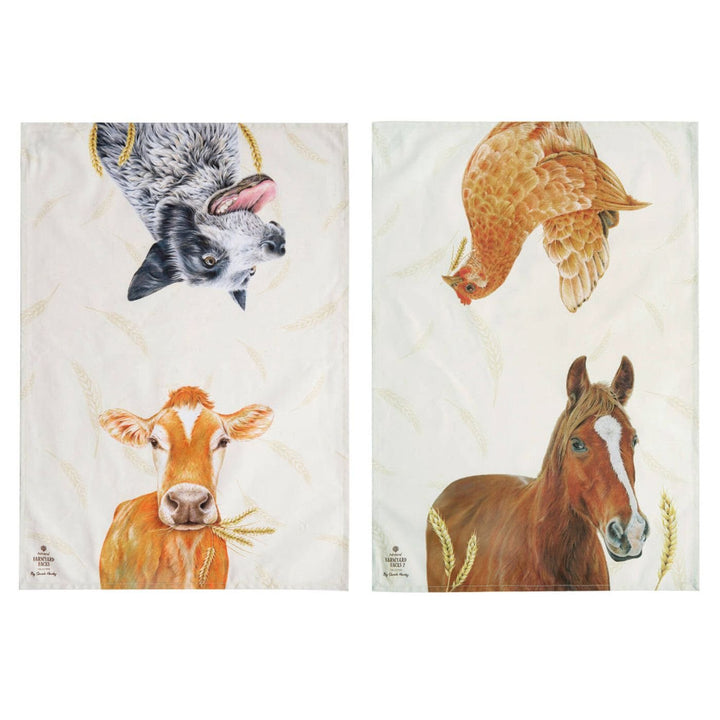 Farmyard Faces 2 2pk Kitchen Towel
