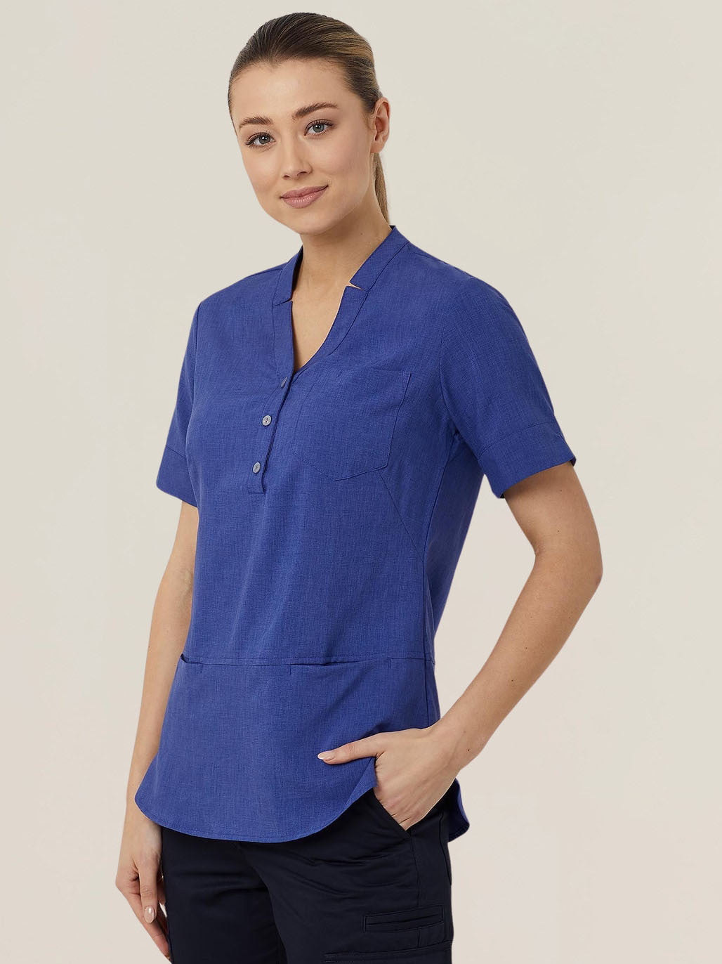 CAT9XQ - Womens NNT Polylin Short Sleeve Tunic