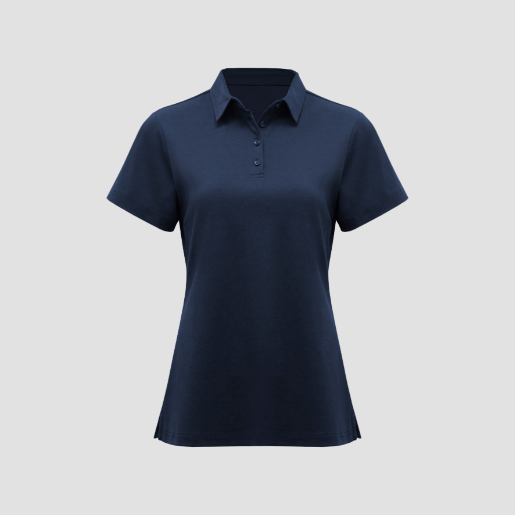 P515LS - Womens Fashion Biz Lotus Short Sleeve Polo