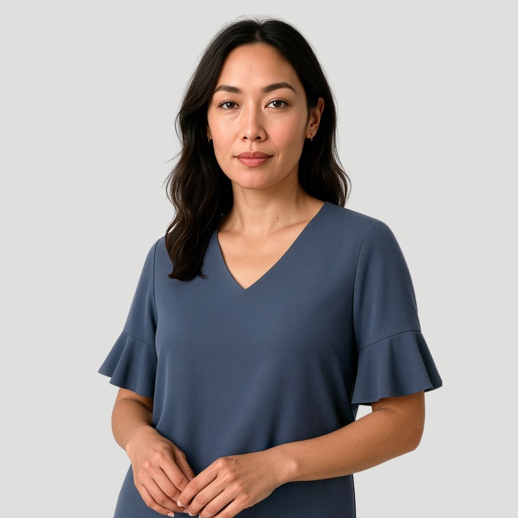 RB966LS - Womens Fashion Biz Aria Fluted Sleeve Blouse