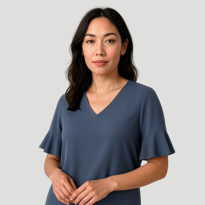 RB966LS - Womens Fashion Biz Aria Fluted Sleeve Blouse