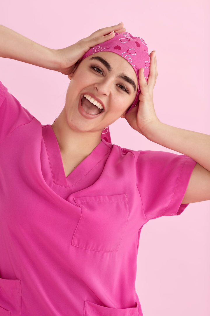 Biz Care Pink Scrub Cap