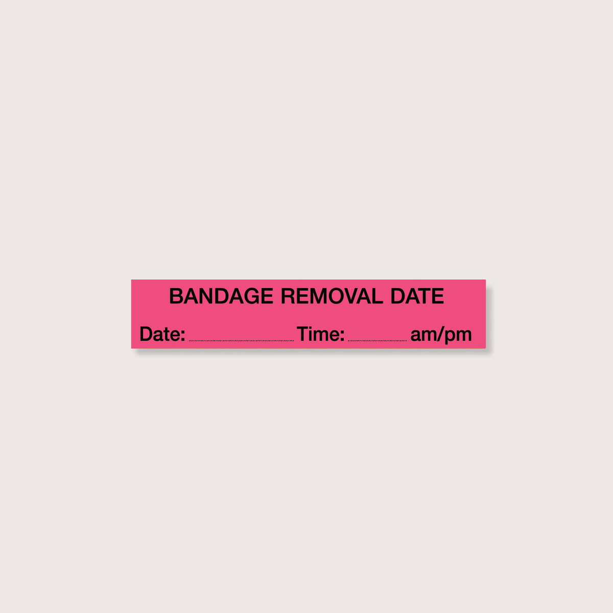 CAUTIONARY STICKER - CS25 Bandage Removal Date