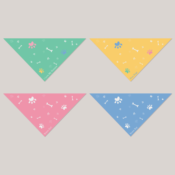 Bandanas - Pastel Coloured Set of 4