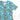 Mens Printed Scrub Top - Animal Blue