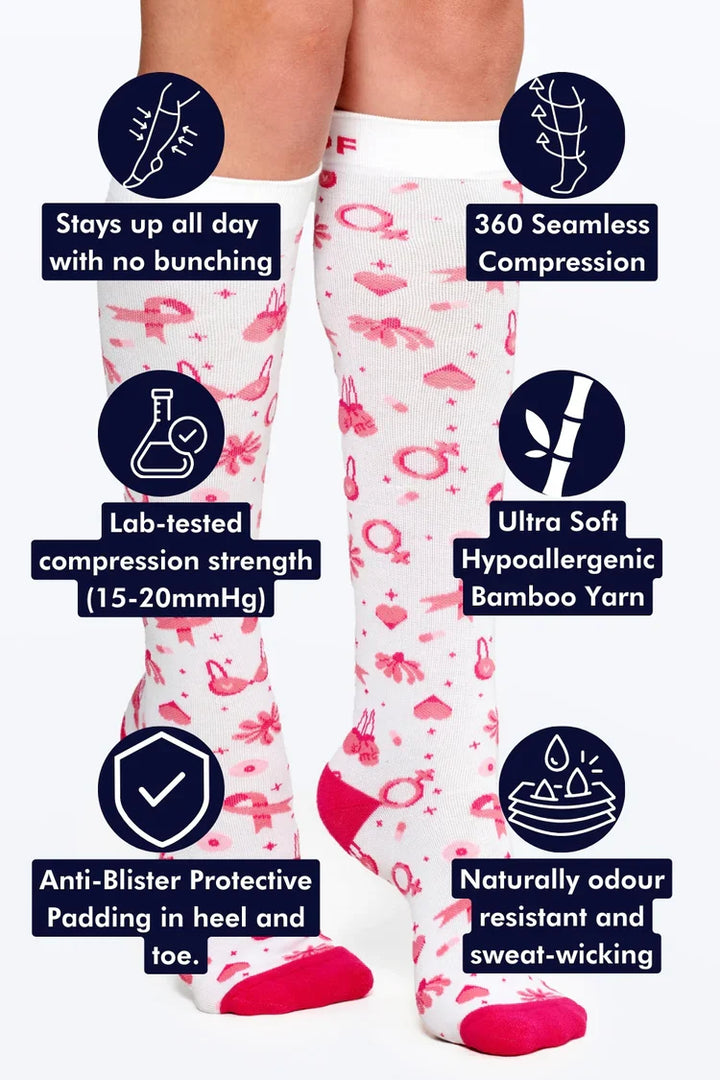 Dr Woof Compression Socks - Breast Cancer