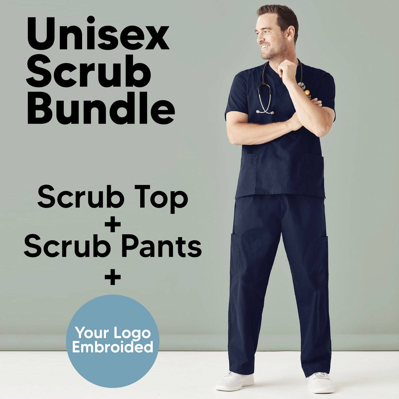 Unisex Scrub Bundle inc Embroidery