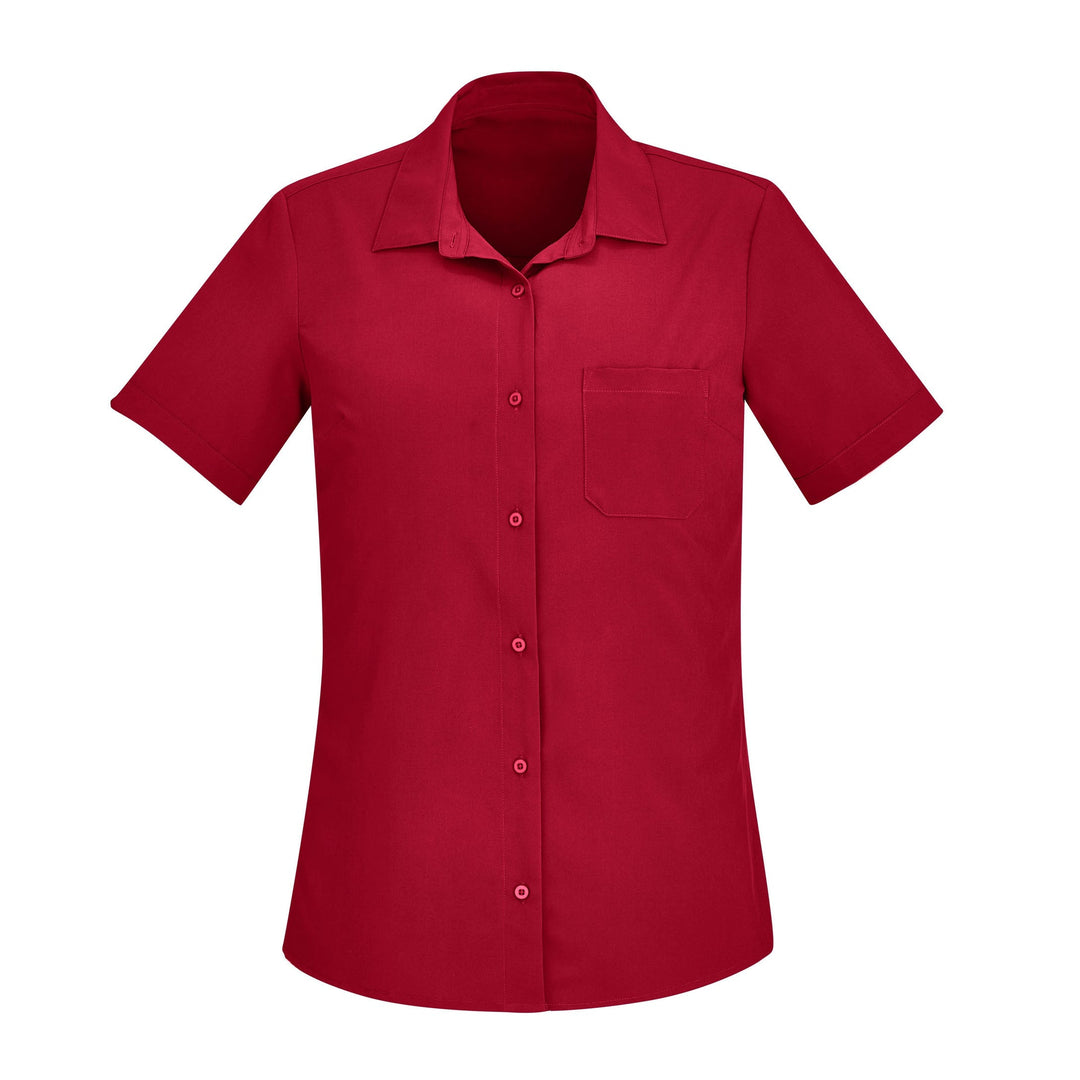 CS947LS - Womens Fashion Biz Florence Plain Short Sleeve Shirt