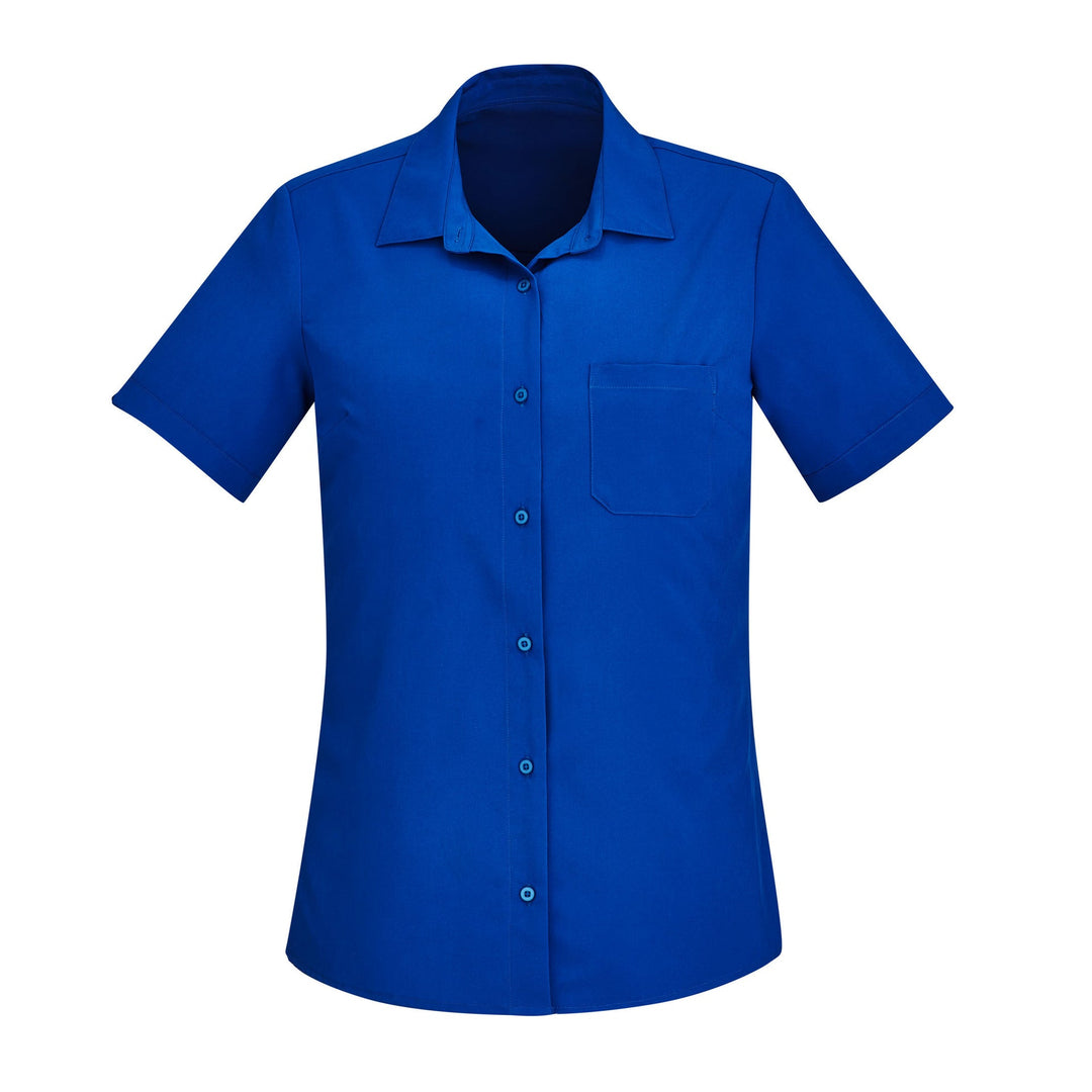 CS947LS - Womens Fashion Biz Florence Plain Short Sleeve Shirt